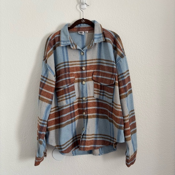 Ford Bronco Women's Size XXL Multicolor Plaid Flannel Shacket - Picture 2 of 4